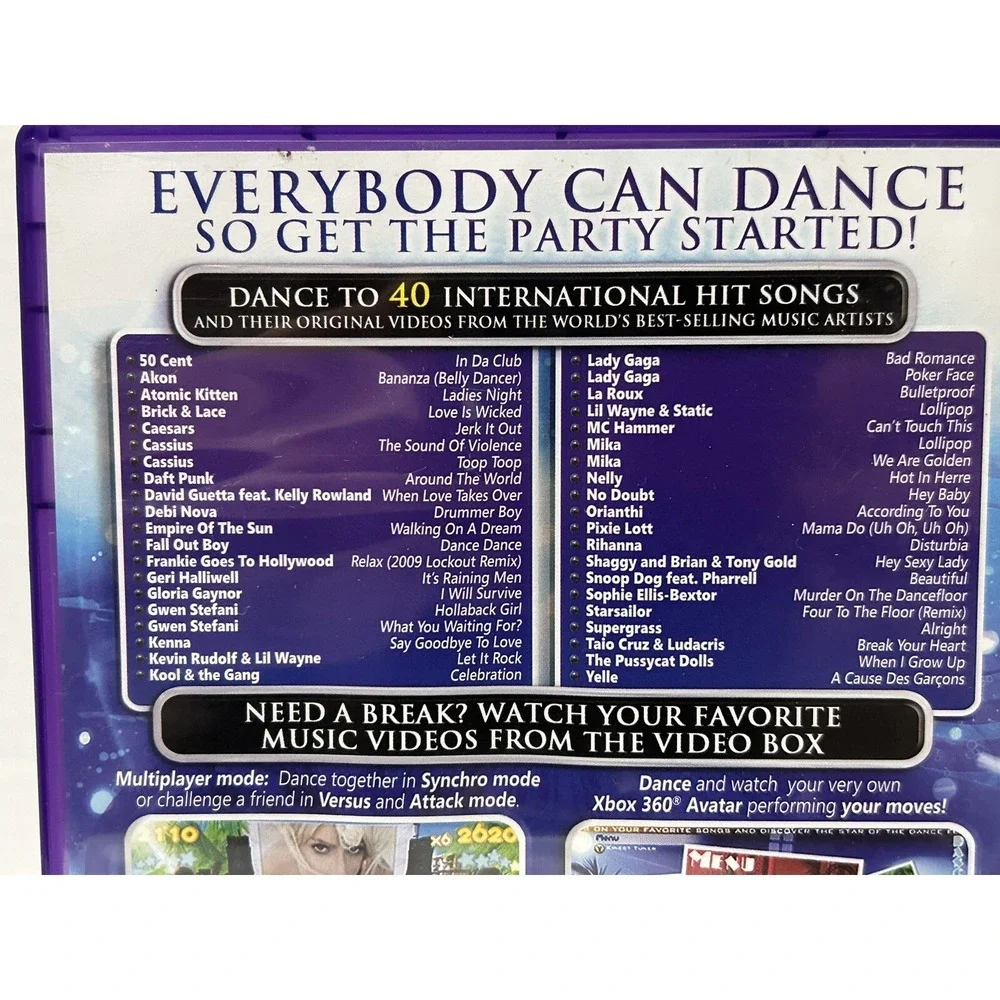 Kinect Xbox 360 Just Dance 4 Xbox 360 Dance Paradise Complete‎ W/Manuals